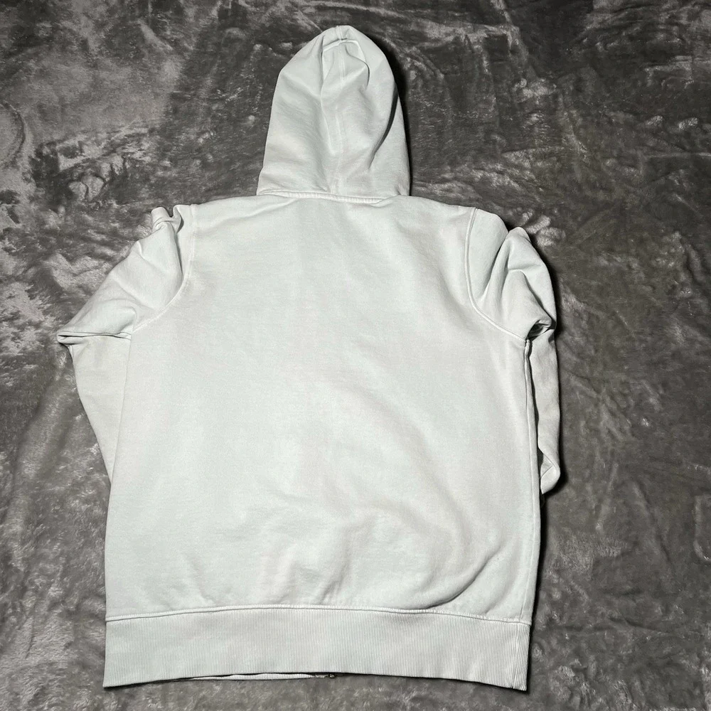 The North Face Hoodie Pullover Sky Blue Drawstring Pockets Regular Fit